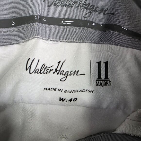 Mens Walter Hagan White Golf Chino Shorts Polyester Stretch 9" Inseam Size 40 - Picture 2 of 10